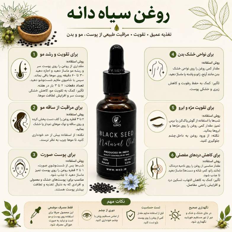 طریقه مصرف روغن سیاه دانه